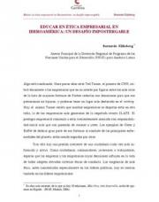 6 pag&iacute;na(s) 87.03 KB Ponencias, Iberoamérica, Fundación Carolina, Ética empresarial, Educación, Desarrollo Sostenible