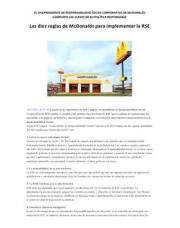 2 pag&iacute;na(s) 190.41 KB Buenas prácticas, RSE, Medio ambiente, McDonalds, Bob Langert