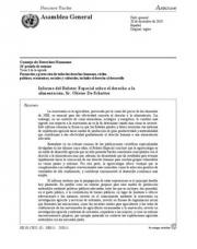 24 pagína(s) 285.66 KB Sostenibilidad, Naciones Unidas, Informe, Derechos humanos, Alimentación, Agroecología, Agricultura