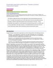 19 pagína(s) 106.75 KB Sustentabilidad ambiental, RSE, RS, Responsabilidad social, Performancia, Medio ambiente, Herramientas, Evaluación, Estrategia RSE, Corporate Social Performance
