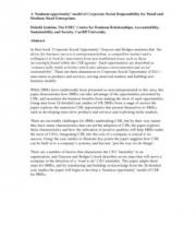 20 pagína(s) 81.01 KB SME, RSE, RS, Responsabilidad social, PyMEs, Guías prácticas, CSR, CSO, Corporate Social Opportunity