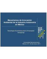 14 pagína(s) 121.13 KB Innovación, Industria automotriz, Cambio climático, AIA