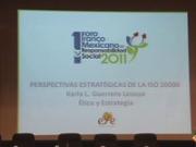 Duración 36:49 Foro, Estrategia, Conferencia, ISO 26000